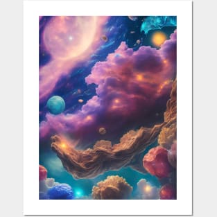 Mystical Nebula Planets Clouds Posters and Art